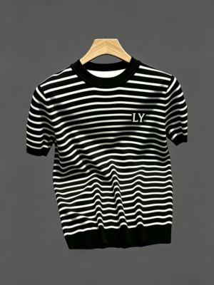 Boys' Striped Knit Casual T-Shirt