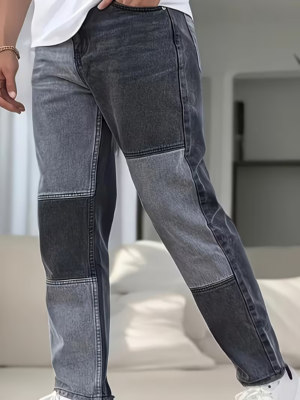 Men's Casual Color-Block Long Pants