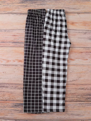 2Pcs Men’s Plaid Pattern Sleepwear
